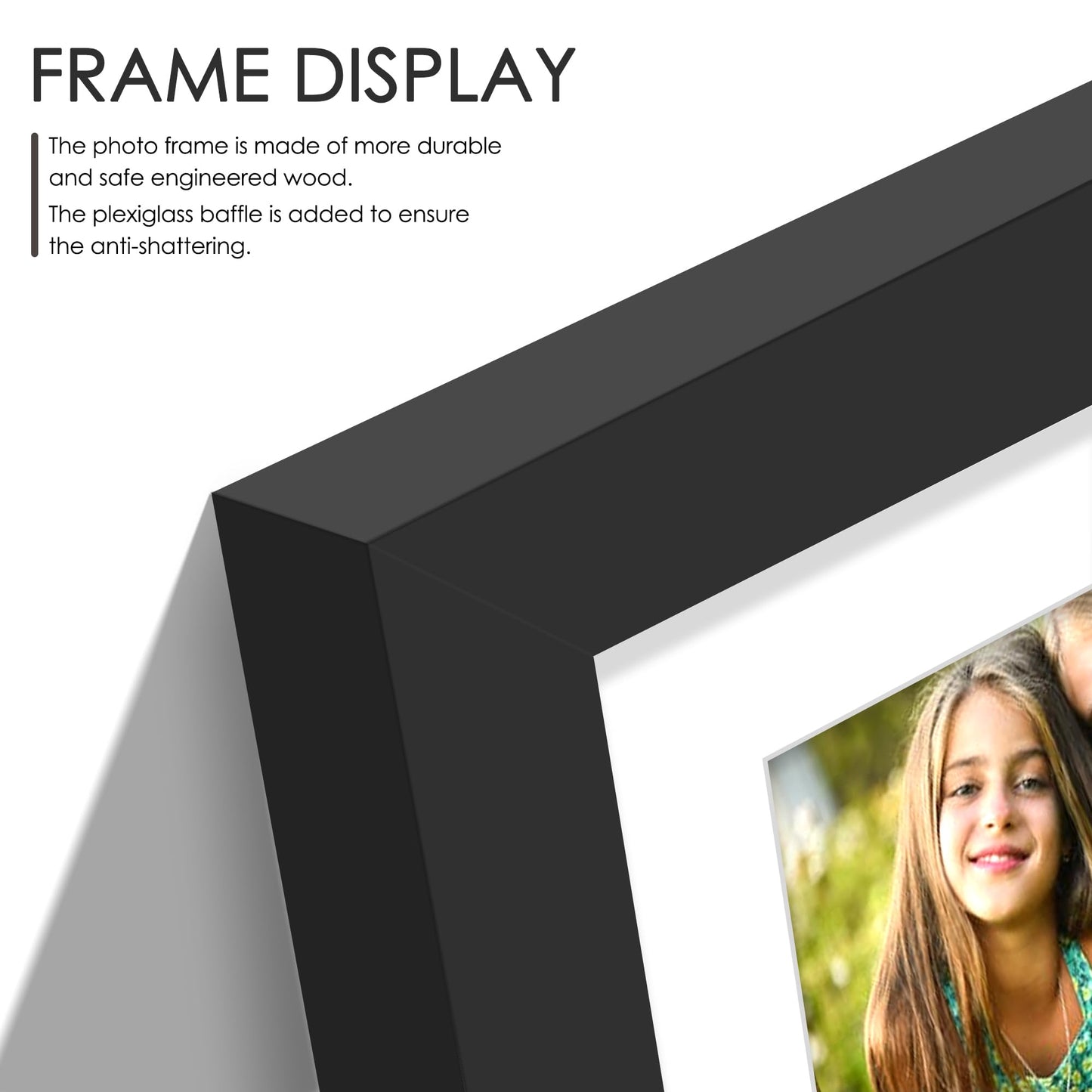 DUENPY 18x30 Picture Frame 4x6 Collage Picture Frame Displays Eighteen 4x6 inch Photos Collage Wall Decor Wall Hanging Black