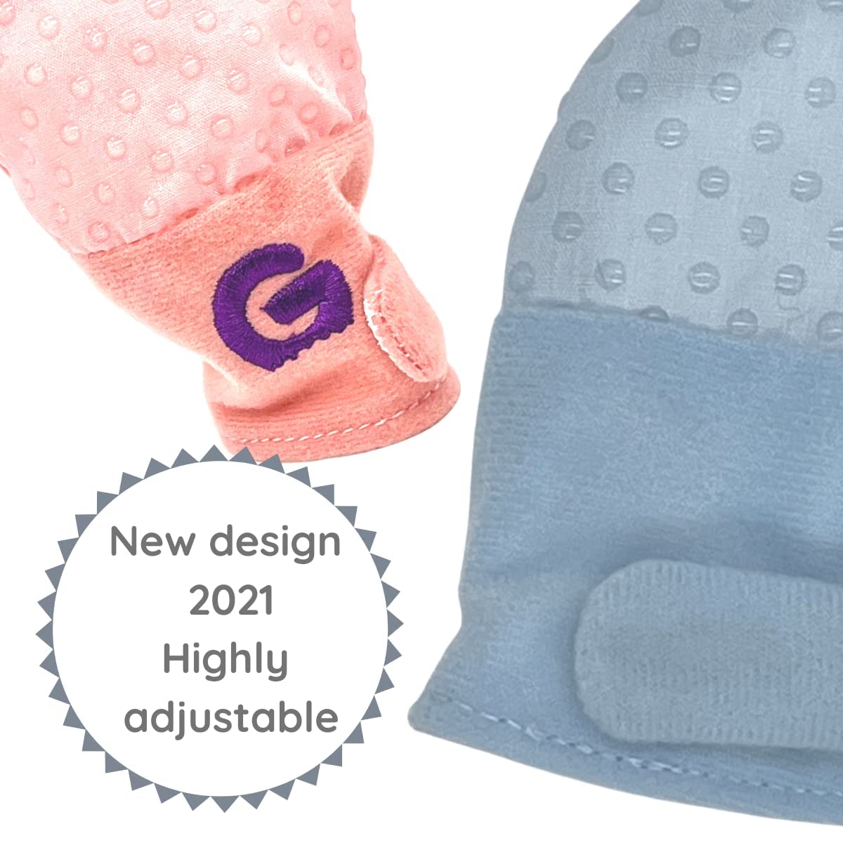 Gummee Glove Anti Scratch Teething Mittens Pink