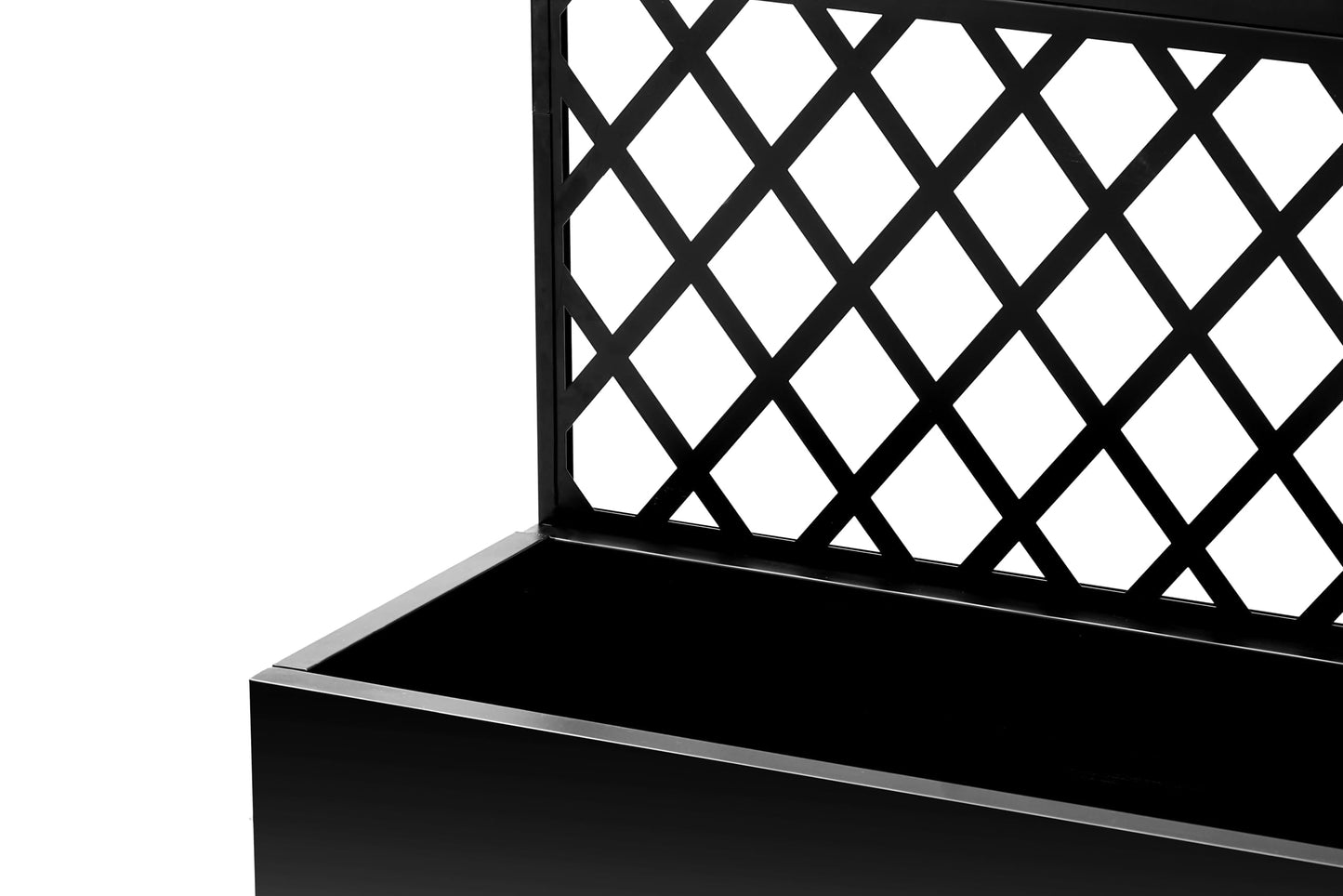 Amenitlif Galvanized Steel Raised Garden Bed with Trellis, Large Outdoor Planter Box with Lockable Casters & Drainage Holes, Privacy Screen Planter for Climbing Plants, 71"X35"X16"