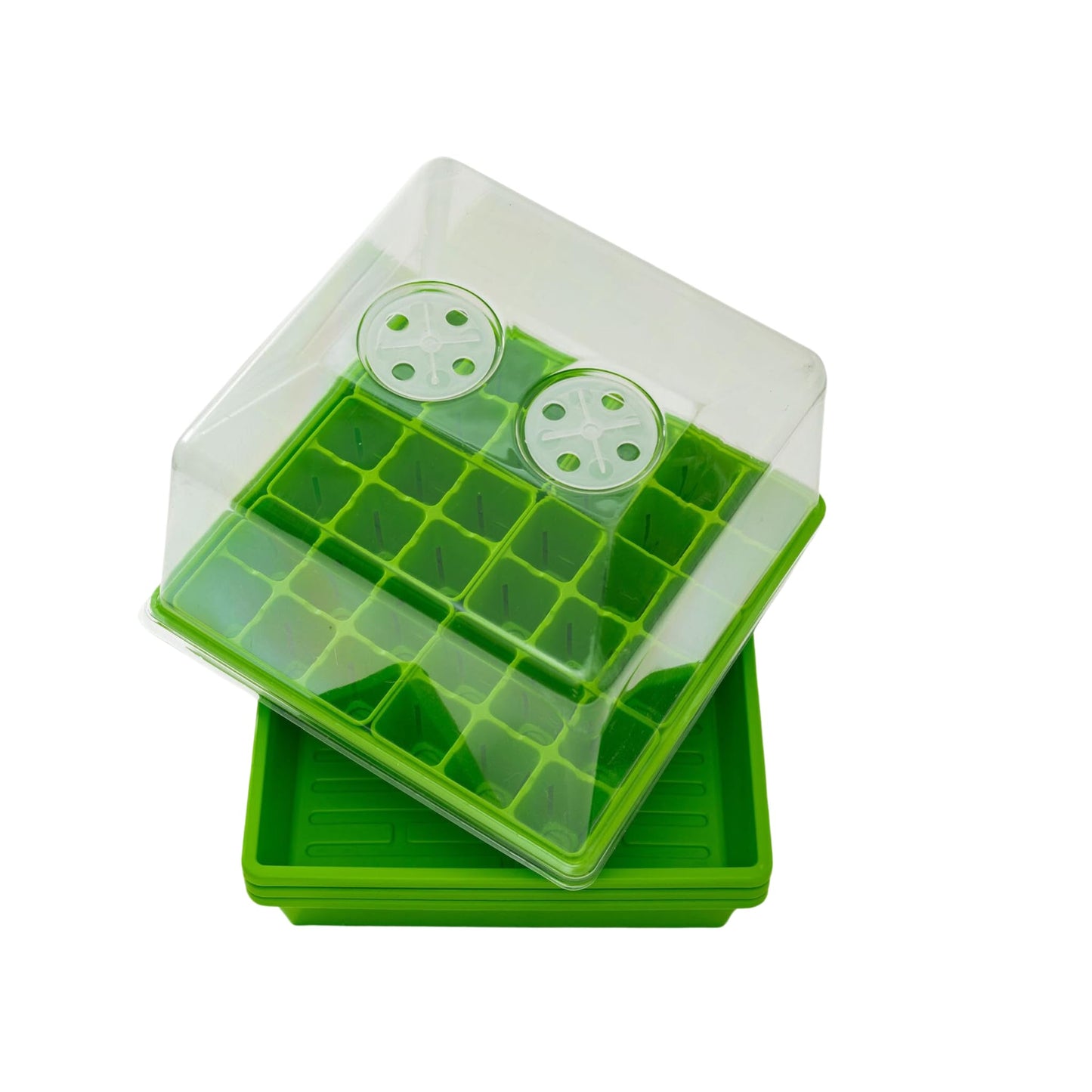 Bootstrap Farmer Countertop Seed Starter Kit in Green, Reusable 1010 Tray Bundle with Inserts and Humidity Dome