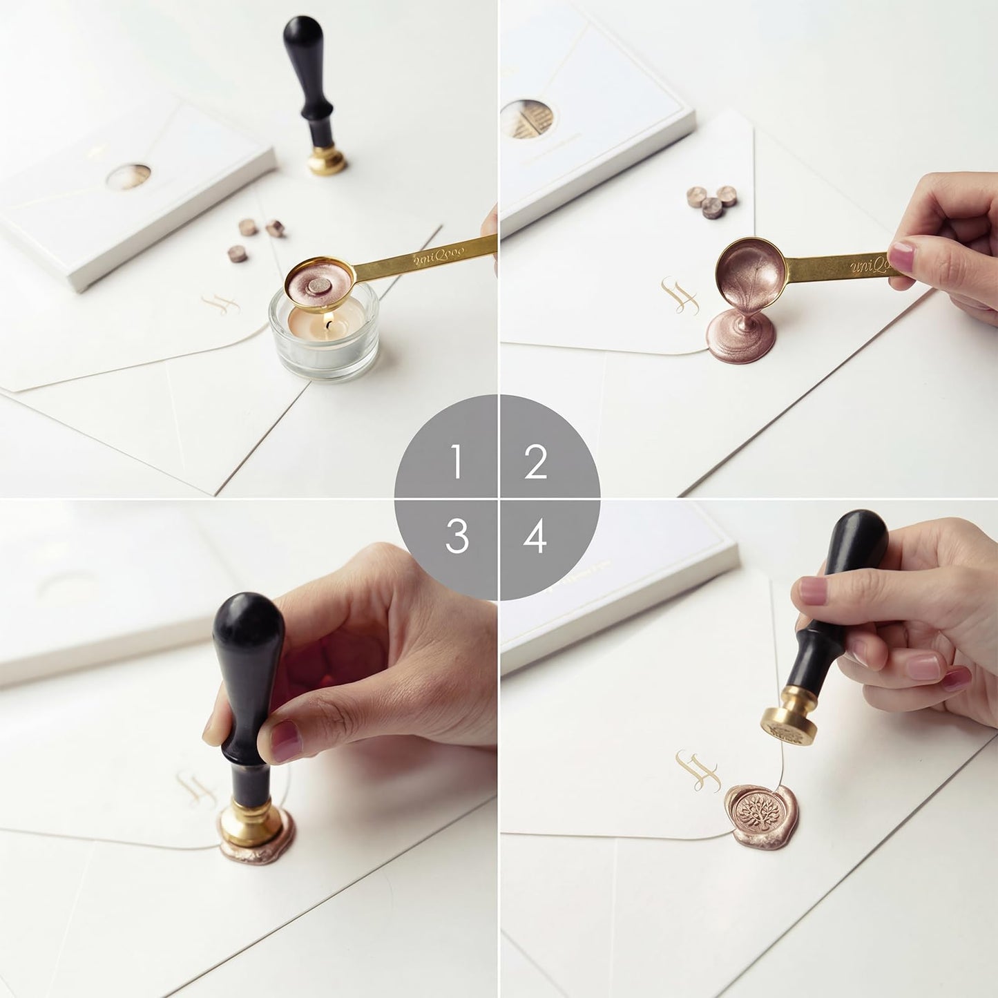 UNIQOOO 540 Pcs Black Sealing Wax Beads Nuggets for Wax Seal Stamp, Great for Embellishment of Card Envelope, Wedding Invitation, Wine Package, Gift Wrapping