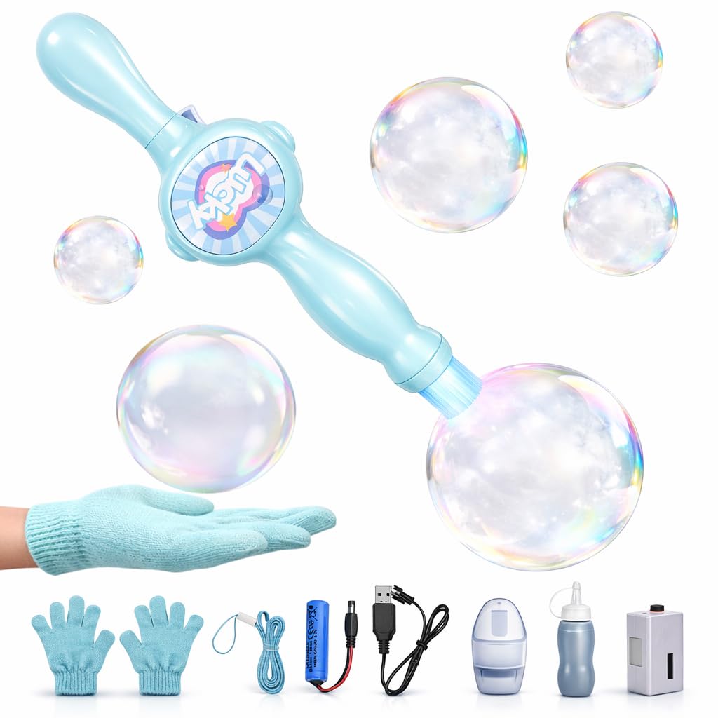 Elastic Bubble Fog Wand,Fog Bubble Machine,Bubble Machine,Fun Science Experiments, Kids Toys, Parent-Child Interaction(Blue)