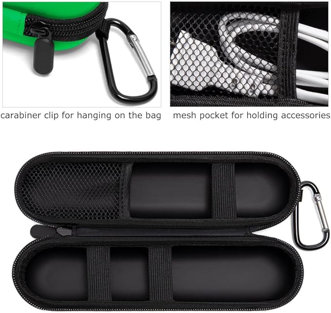 Nincha Electric Toothbrush Travel Case Compatible with Oral-B/Philips Sonicare/Colgate/Reach, and Most Electric Toothbrush, Includes 2 Universal Toothbrush Covers (Green Case + Green Covers)