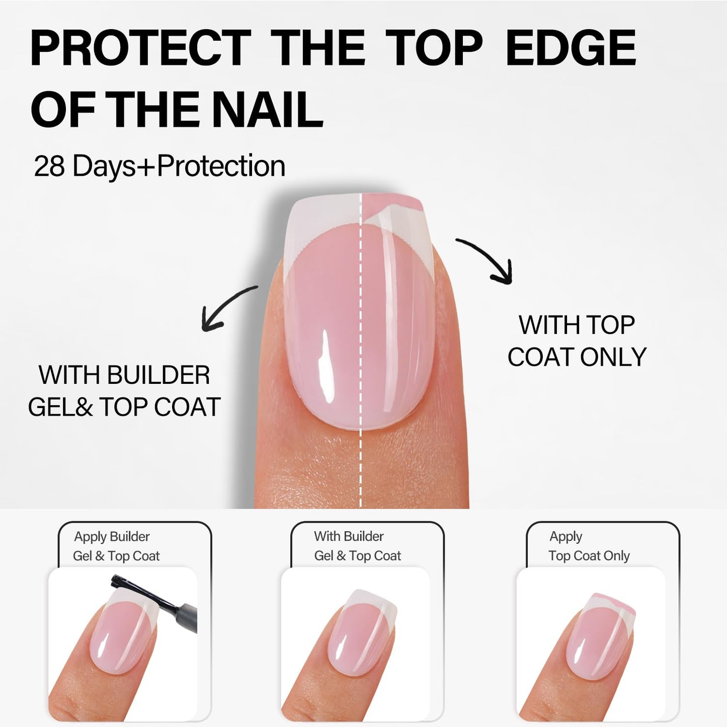 Vansiho French Gel Nail Tips 600Pcs, Short Soft Gel Nail Tips, Pink French Tips Press on Nails, Fake Nails with Box for Nail Art DIY 15 Sizes