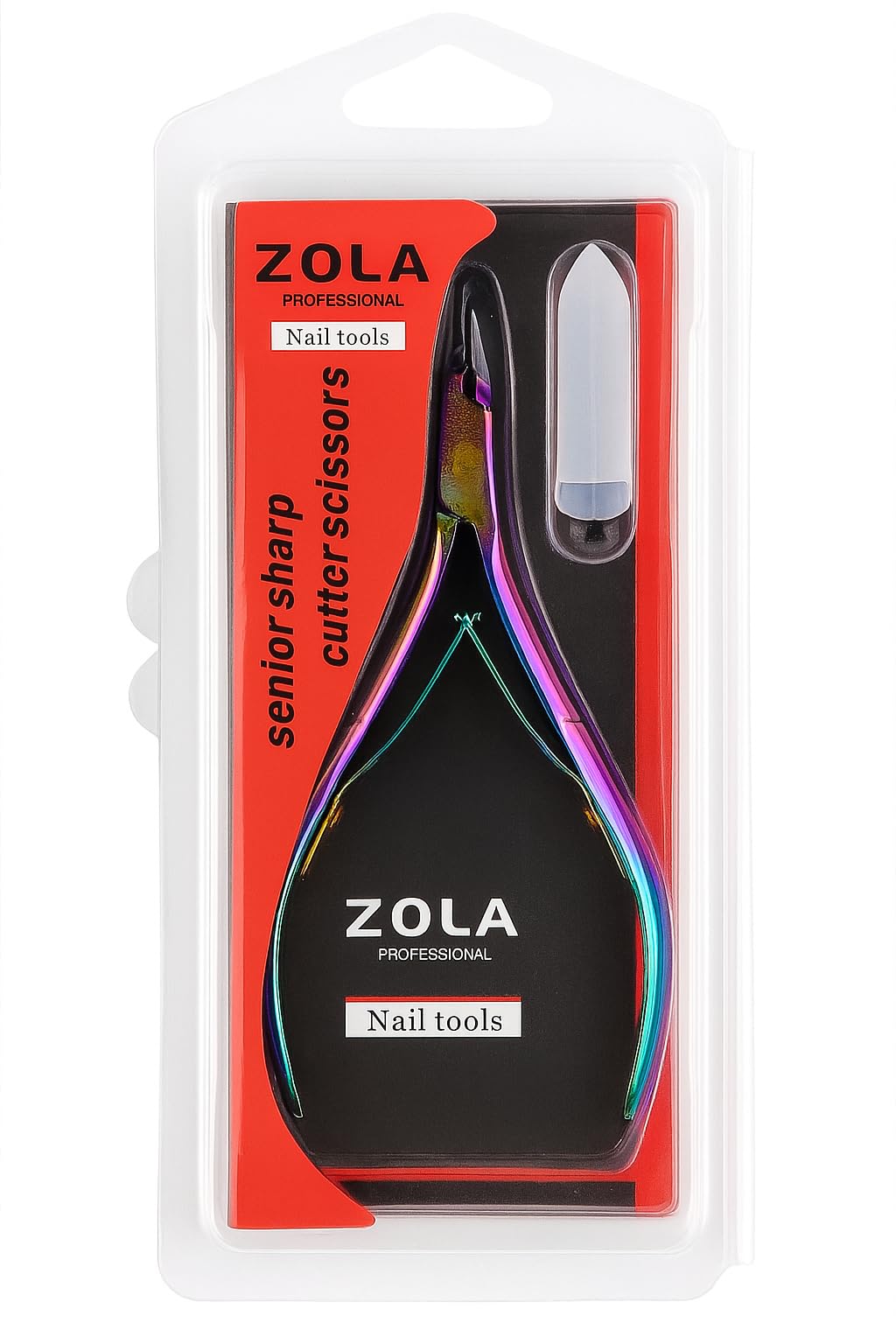 Professional Cuticle Trimmer and Nippers – Stainless Steel Cuticle Clippers for Fingernails and Toenails, Hangnail and Dead Skin Remover, Ultra Sharp Cutter for Manicure Pedicure – Rainbow Finish