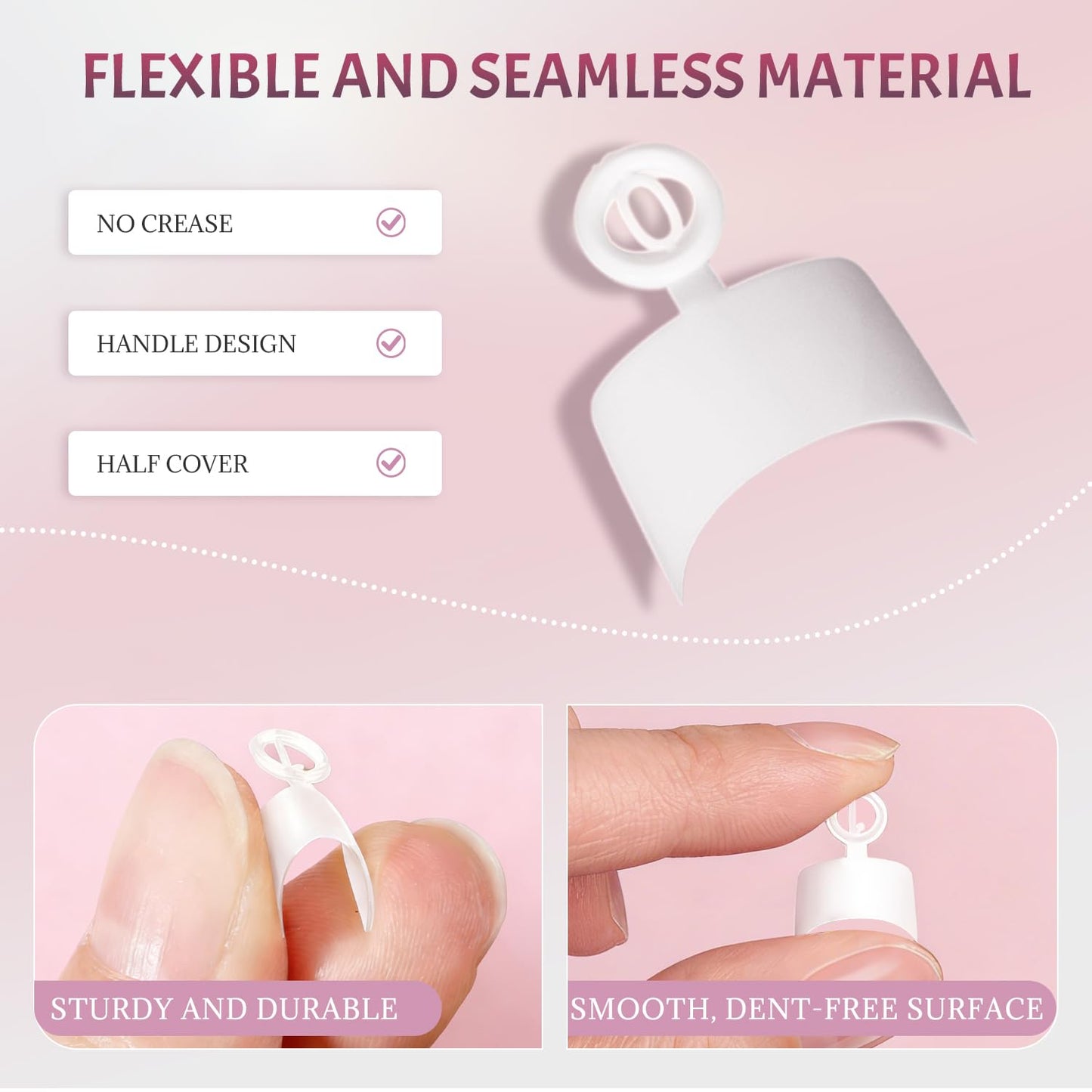 Ranrose 600PCS Short French Style False Nails Half Cover Nails Tips,White Short Acrylic Extension Finger Nail 12 Sizes with Box