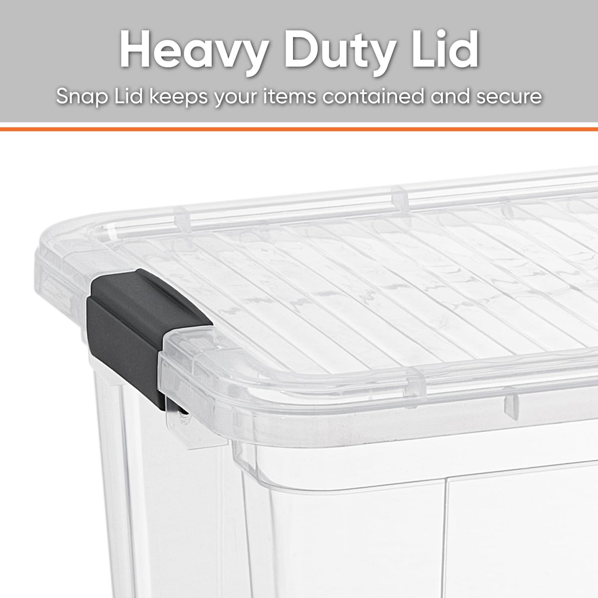 Small Clear Storage Boxes with Lids (3 Count)