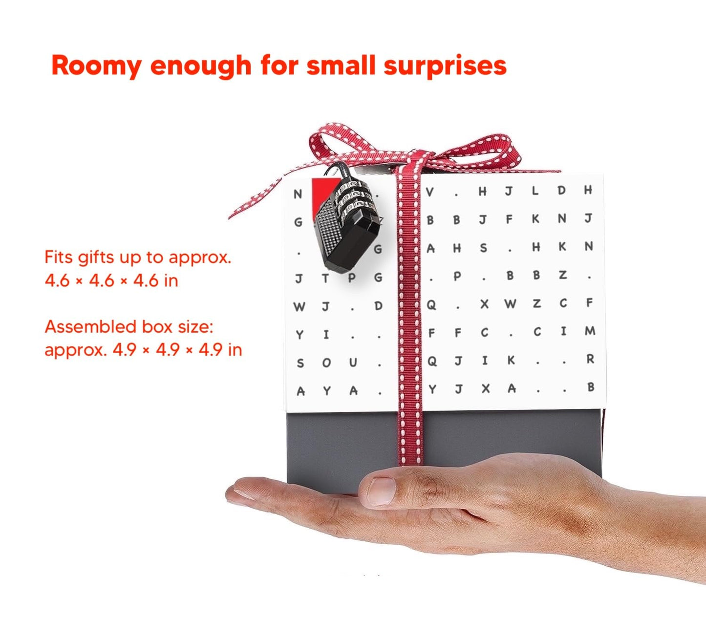 Puzzle Gift Box – Solve 3 Puzzles to Unlock The Surprise – Unique Packaging for Small Gifts, 2nd Generation (White)