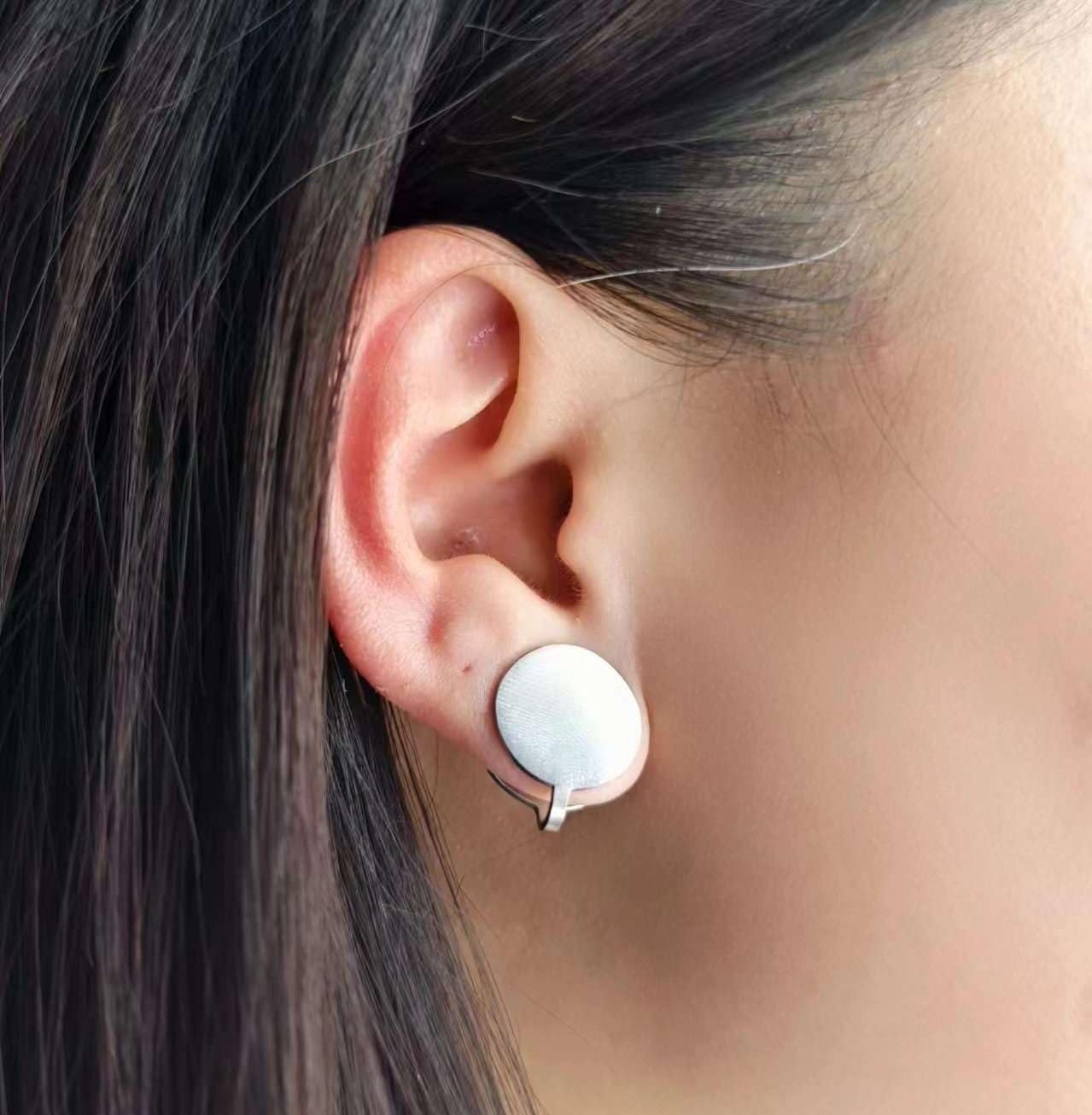 15mm & 10mm Keloid Pressure Earring Set for Women and Men | Clip on Compression Earrings for Swelling (Silver)