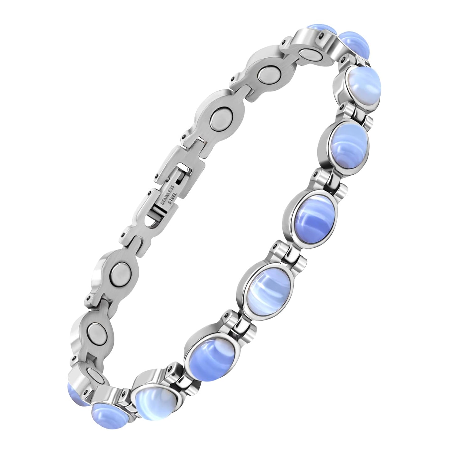 JEROOT magnetic bracelet for women men unisex, Stainless Steel