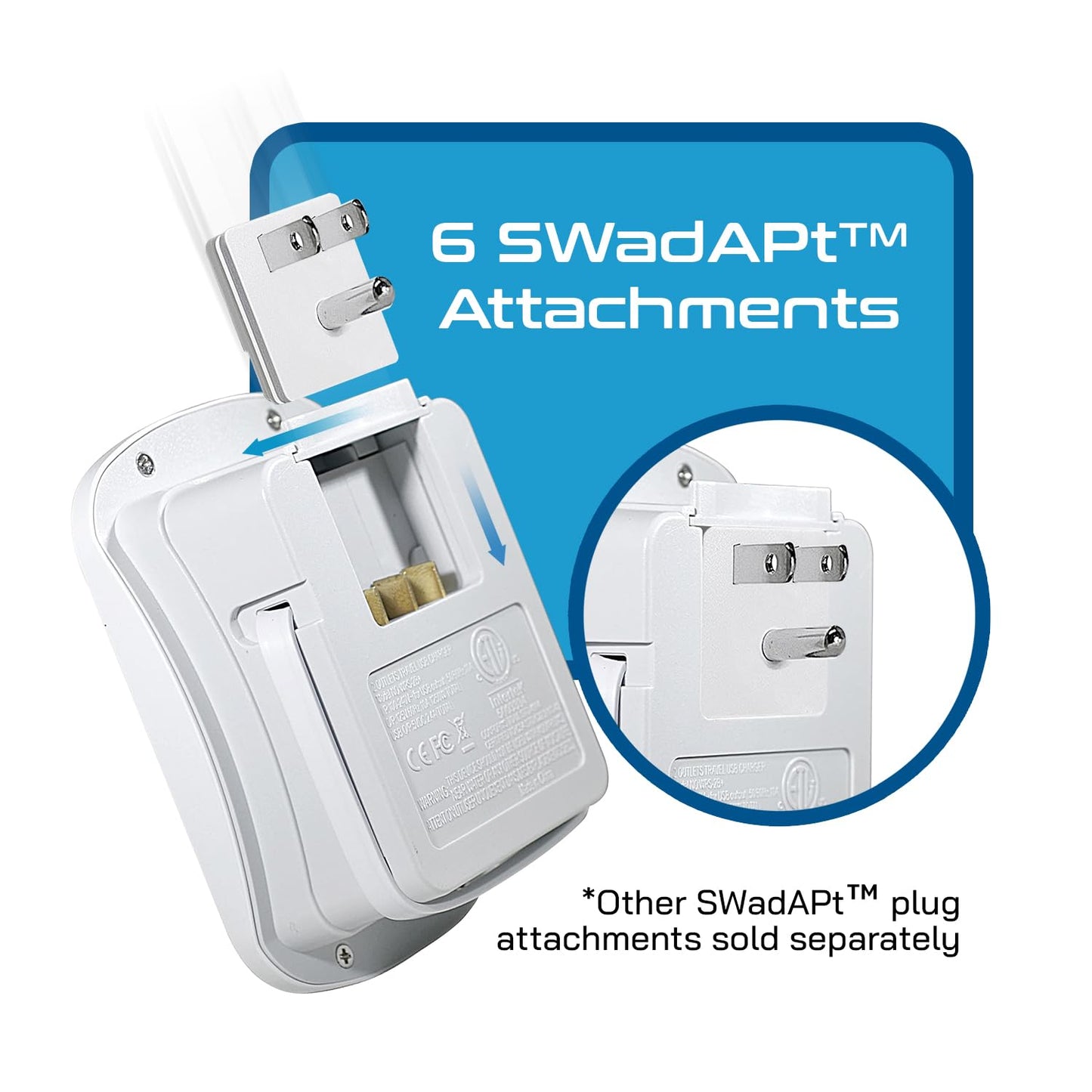 Ceptics 35W Universal Travel Adapter Kit – 2 USA sockets, USB-A, USBC, 1x PD 35W USB-C and USBC Cable, Surge Protected, Plugs for EU, UK, China, AU, Japan - for Laptop, Phone, Camera-ETL Tested