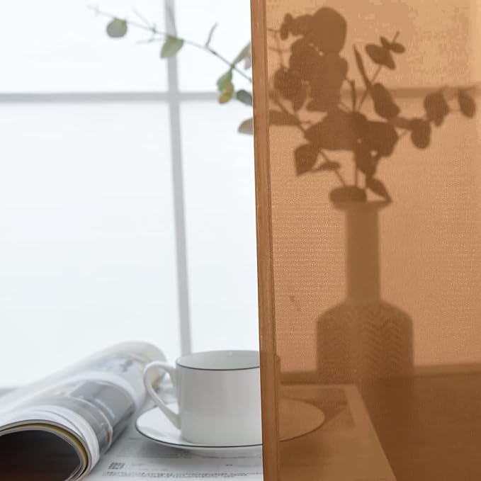SpaceDresser Basic Rod Pocket Sheer Voile Window Curtain Panels Light Brown 1 Pair 2 Panels 52 Width 90 Inch Long for Kitchen Bedroom Children Living Room Yard（Light Brown, 52W x 90L）