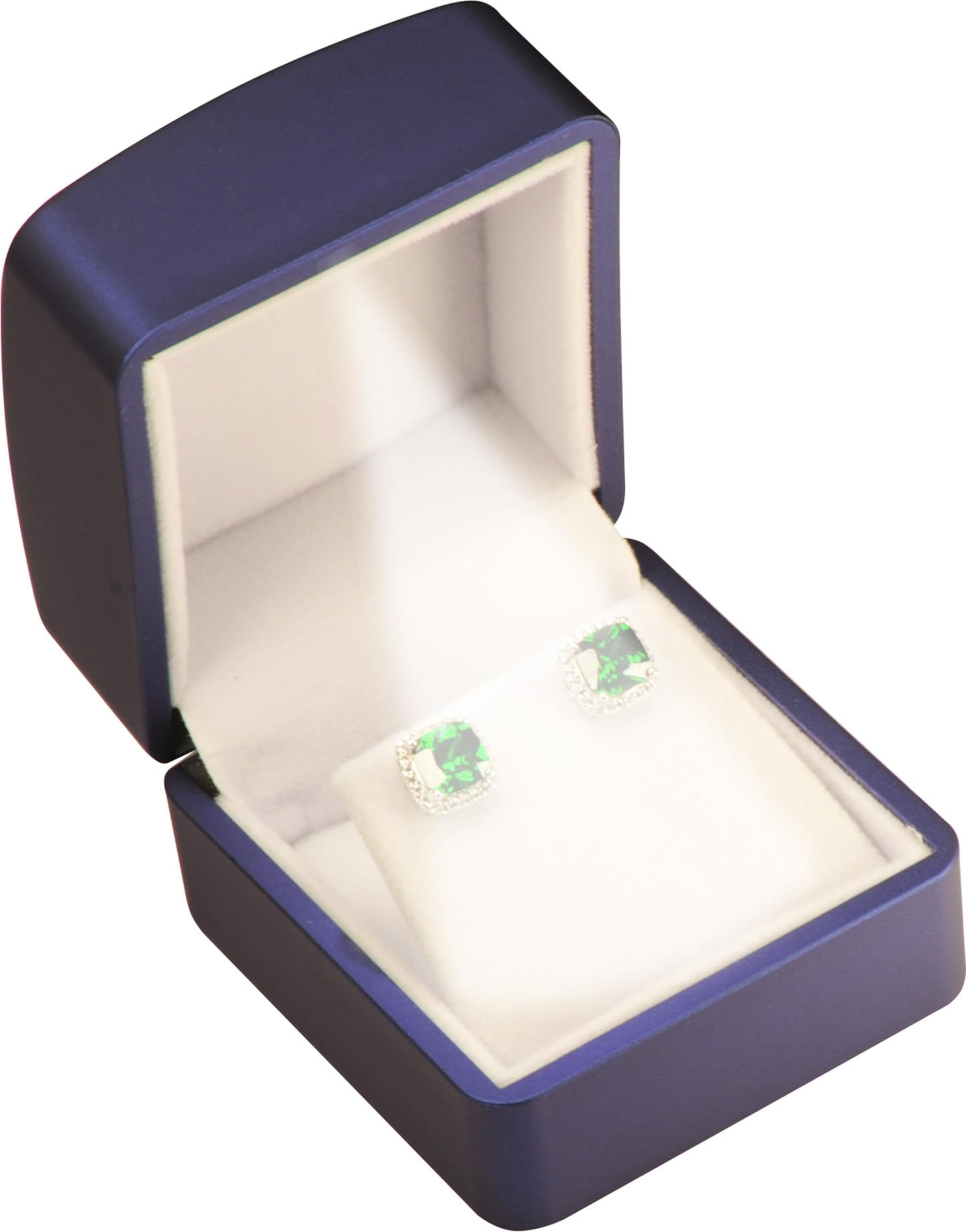 LAODA LED Blue Earring Jewelry Gift Box for Wedding, Birthday...Luxury LED Stud Earring Jewelry Gift Box with Light for Women for Men (Blue Earring Box)