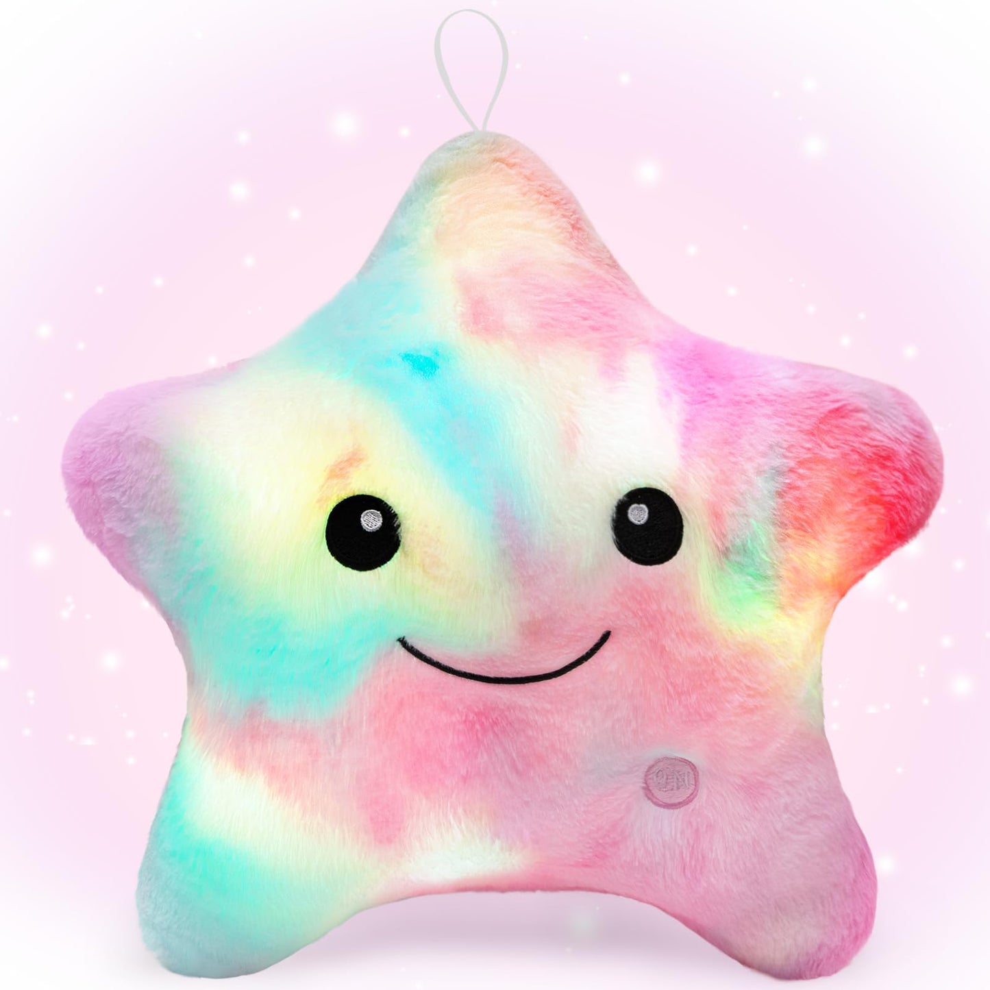 Subao Sensory Toys for Toddlers,14" Star Plush Soft Toddler Pillow Light Up Autism ADHD Toys,Special & Autism Needs,Birthday Xmas Gifts for Girls Age 3 4 5 6 7 8 9 10 11 Colorful