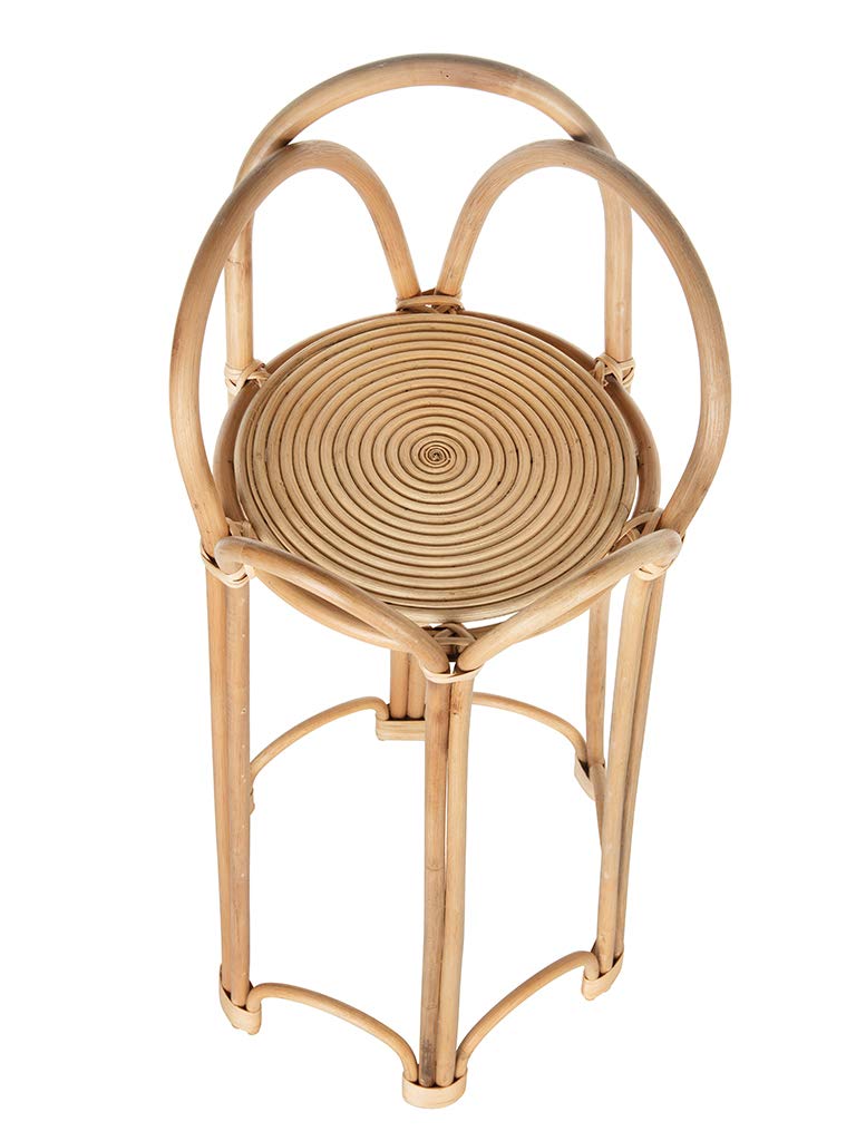 KOUBOO Rattan Loop Indoor Plant Stand, 26 inches, Natural Planter Brown