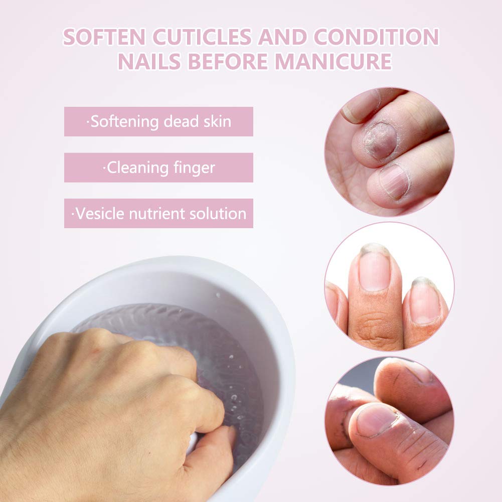 liddy art Electric Massage Nail Soaking Bowl, Manicure Hand Bowl Vibration Spa Massage Soak Soothing Relaxing Manicure Machine Soften Cuticles