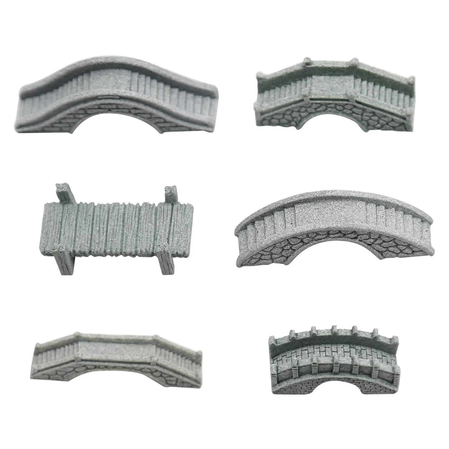 MDEOOSKY 6PCS Mini Stone Bridge Ornaments for Garden Outdoor Decor Porch Yard Potted Plants Micro Landscaping Tiny Home Kit Art Statues Ornament
