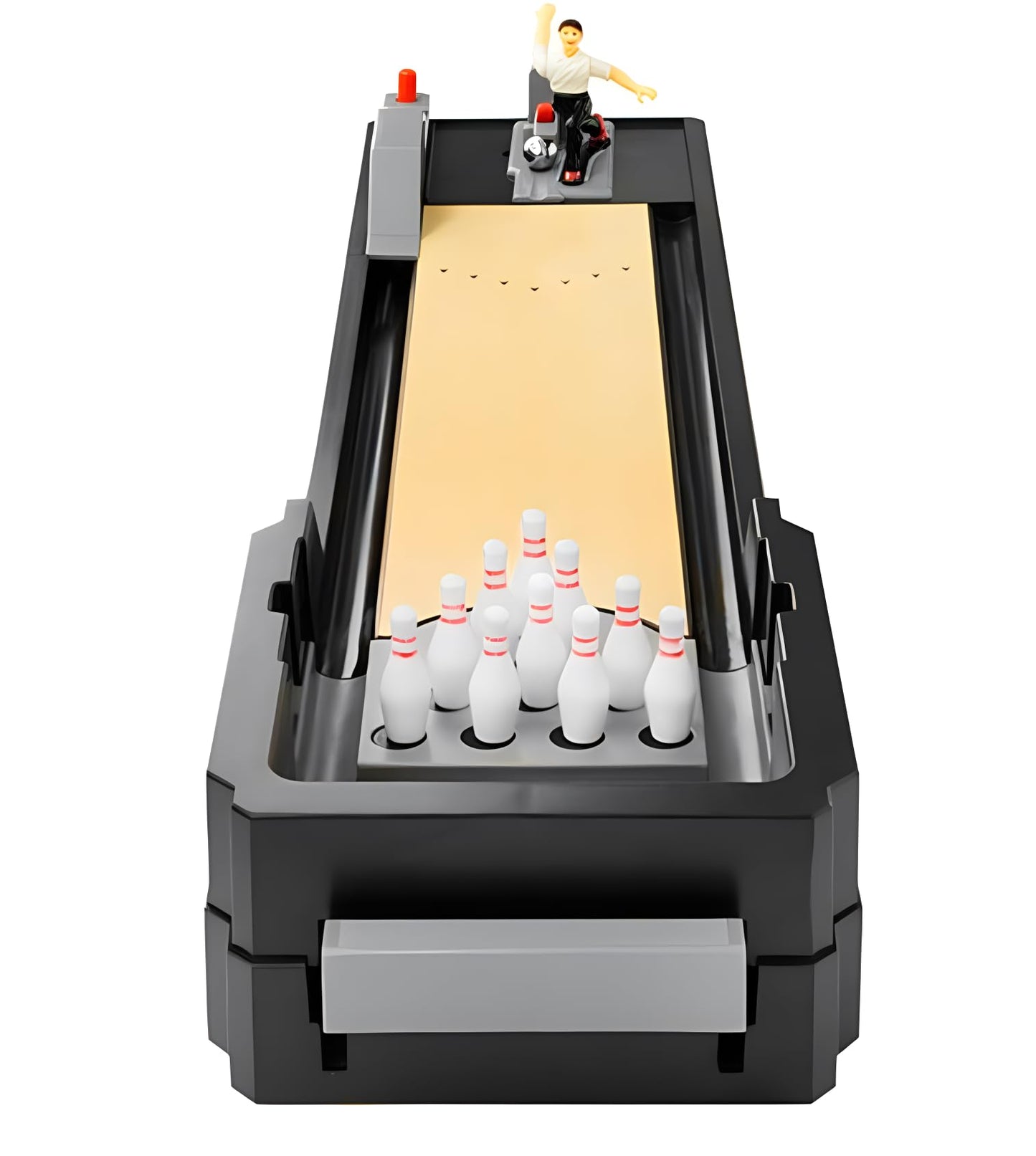 Trisquirrel Table Bowling Game, Tabletop Bowling Alley, 10 Pins Mini Bowling Set Toy for Kids & Adults, Perfect for Home, Office and Party