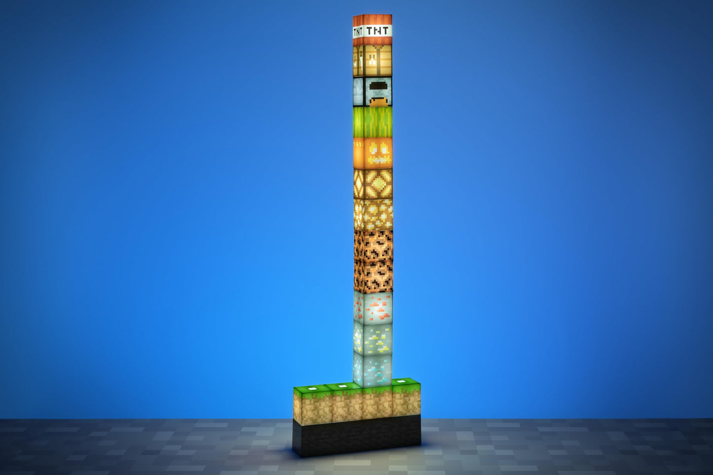 Paladone Minecraft Building Block Night Light – Officially Licensed LED Lamp for Boys’ Bedrooms, Gaming Decor & Gifts – Fun Minecraft Room Accessory