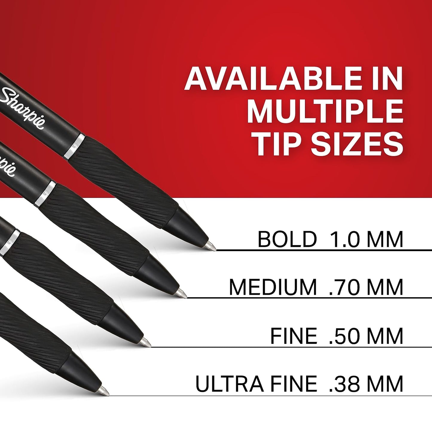 Sharpie S-Gel Pens, Ultra Fine Point (0.38mm), Black Ink, 12 Count - Office Supplies, Writing, Journaling