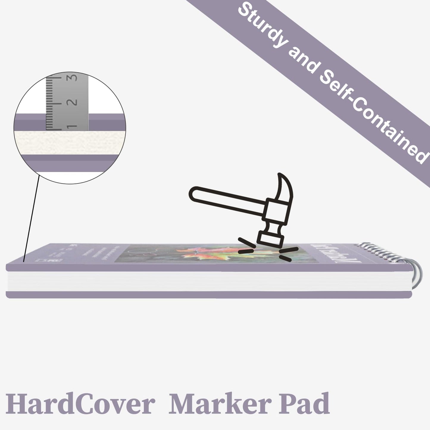 Fuxi Marker Paper Pad, 120lb/200gsm Art Paper of Markers, 2-Pack, 50 Sheets Per Pad (5.5" x 8.5").