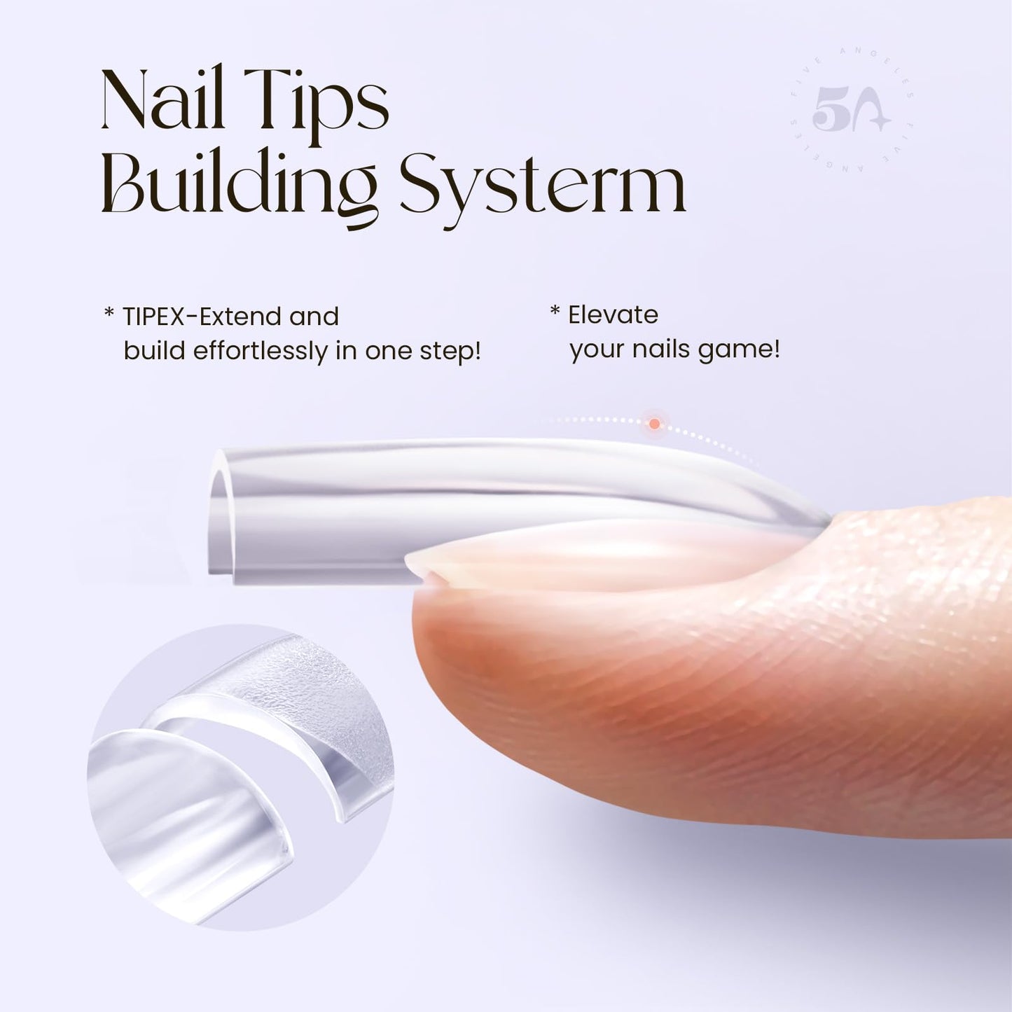 Tipex Instant Apex Nail Tips, Square Medium Gel Nail Tips, with 15g Tipex Nail Glue,Thicker Acrylic Nails, Strong Hard Clear Pre-etched Press-on Nails, for Flat Nails, 128pcs 16 Sizes