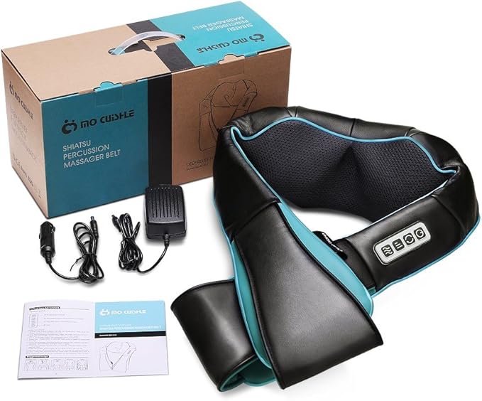 Mo Cuishle Shiatsu Back Shoulder and Neck Massager with Heat, Electric Deep Tissue 4D Kneading Massage, Best Gifts for Women Men Mom Dad, Fathers Day, Mothers Day, Christmas Gifts