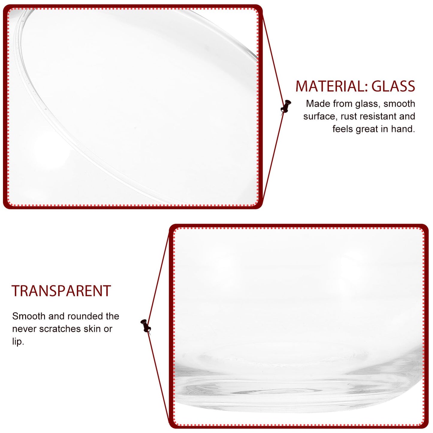 SECFOU 2pcs 15cm Glass Vase Hydroponic Plant Holder Decorative Desktop Flower Pot for Home Office Fish Tank Terrarium Bowl