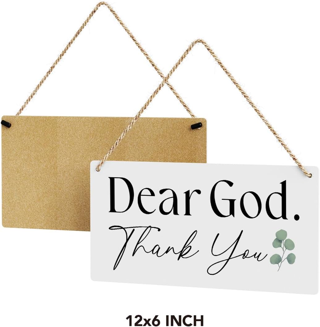 SENJIAN Christian Home Decor Christian Wall Art Rustic Bible Verse Sign Scripture Printed Wood Sign Wall Art Religious Sign for Home Office Bathroom Bedroom