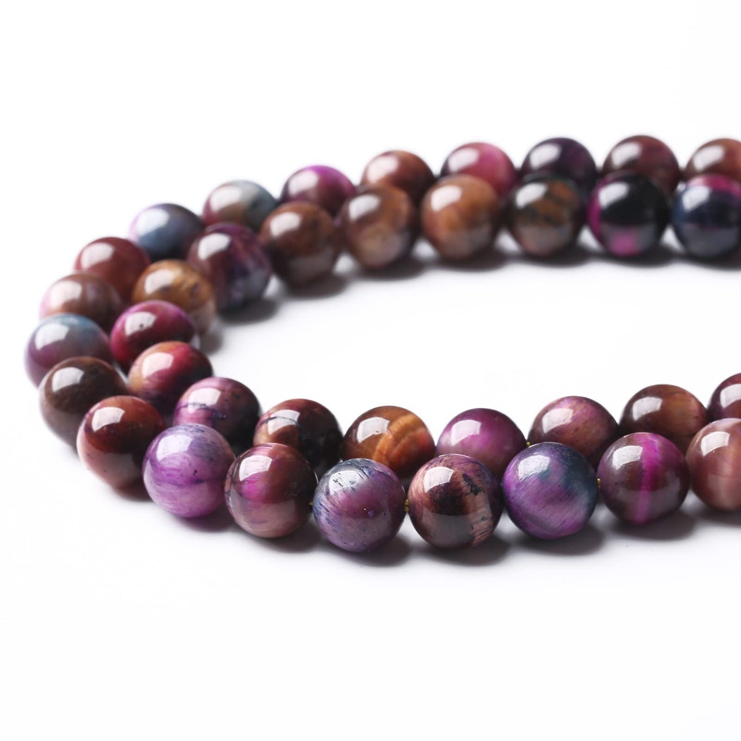 36PCS 10MM AAA Galaxy Tiger Eye Stone Beads Natural Gemstone Bead Crystal Healing Energy Jewelry Making DIY 15 inches