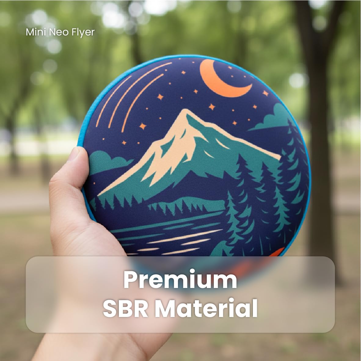 Soft Flying Disc Toy, Mini Lightweight SBR Foam Flyer, Flexible Safe Catch Frisbee for Indoor Outdoor Play (B)