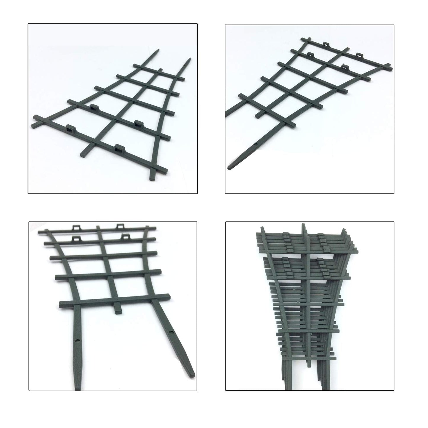 12 Pcs Garden DIY Mini Climbing Trellis Plastic Superimposed Potted Plant Support Garden Trellises for Potted Climbing Plants Vines