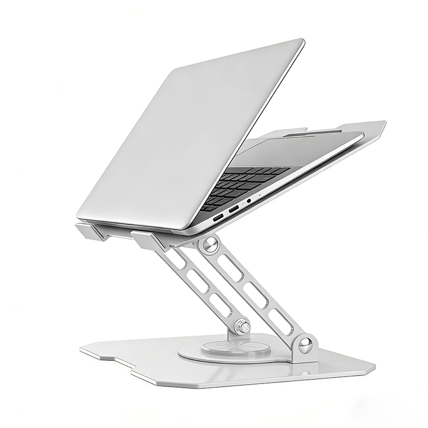 360° Rotating Laptop Stand for Desk, Heavy Duty Solid Steel Ergonomic Laptop Riser, Foldable Portable Computer Holder, Stable Adjustable Stand Compatible with MacBook Air/Pro 10-16 Inch Laptops