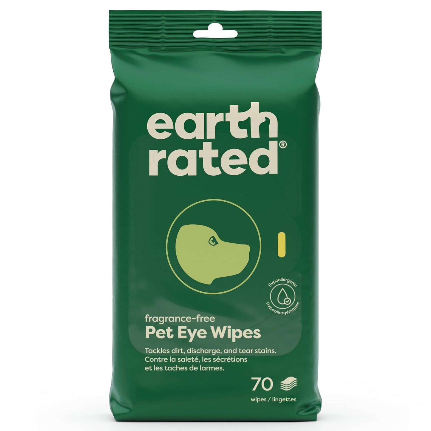 Earth Rated Ear Wipes & Grooming Wipes Bundle - Includes 70 Fragrance-Free Pet Ear Wipes and 100 Lavender-Scented Grooming Wipes.