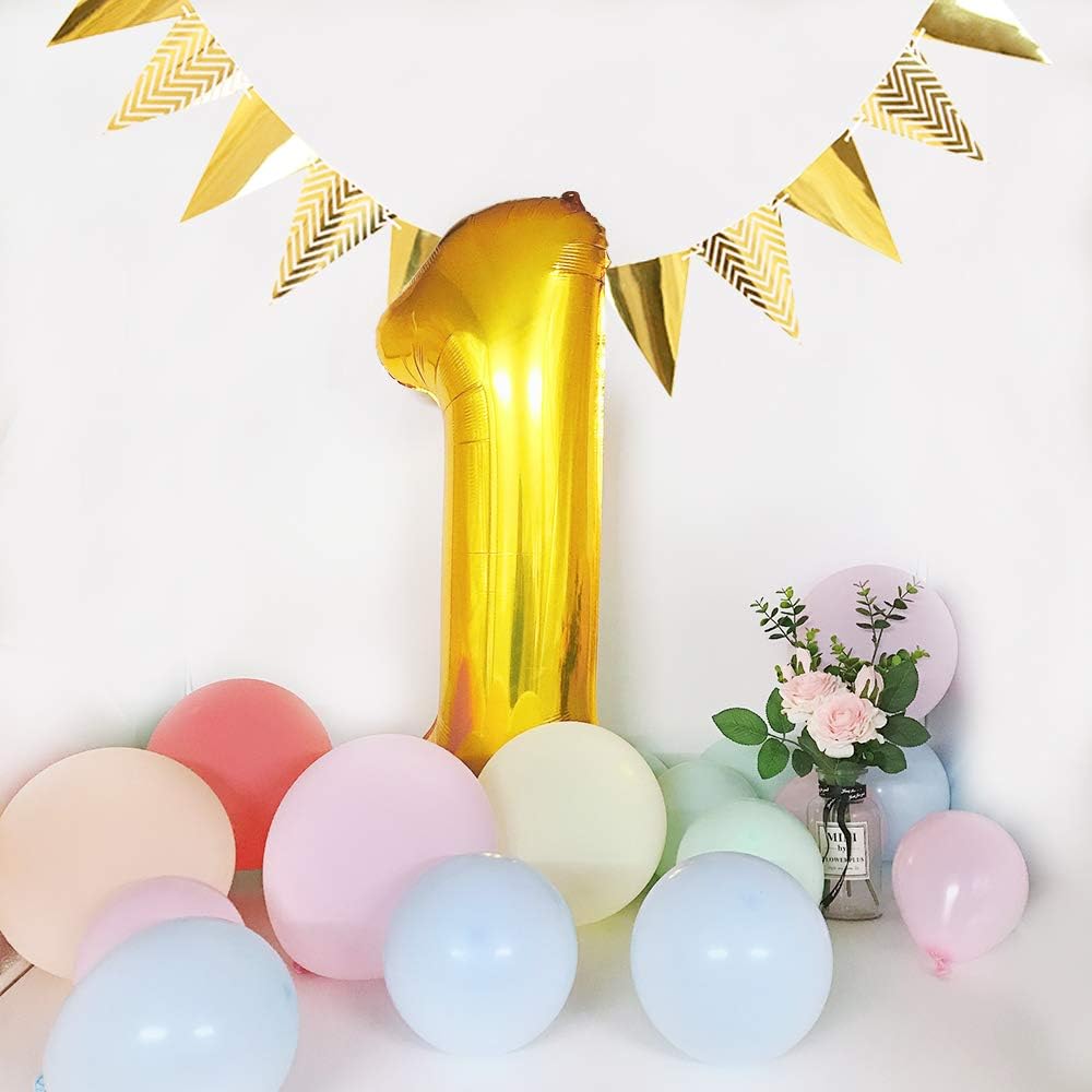 TONIFUL 40 Inch Gold Large Numbers Balloons0-9,Number 8 Digital Helium Balloons,Foil Mylar Big Number Balloons for Birthday Party Supplies Decorations