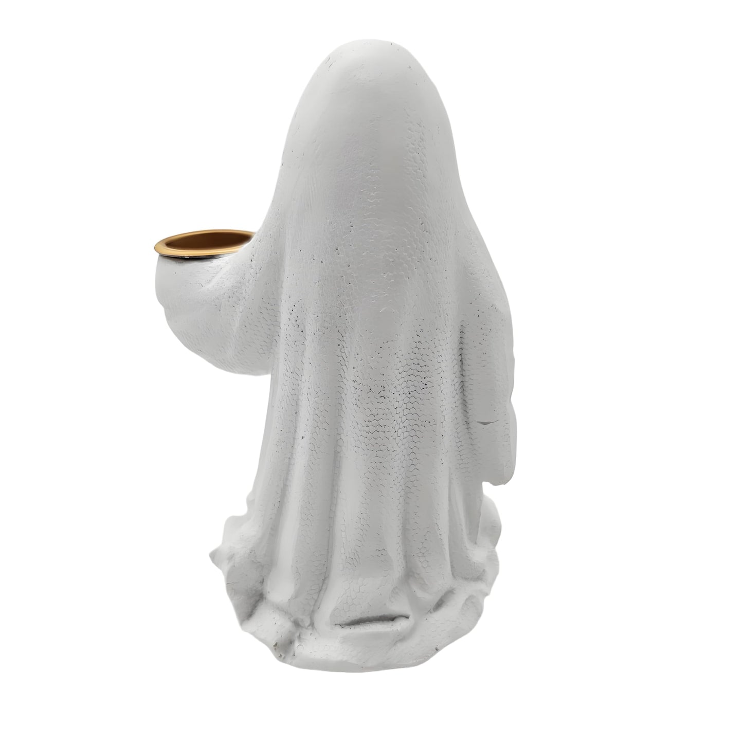 HARUHI Adorable Spooky Ghost Statue Figurine Cute Halloween Decor for Desk Shelf Home & Garden Decoration（Candelabra Ghost）