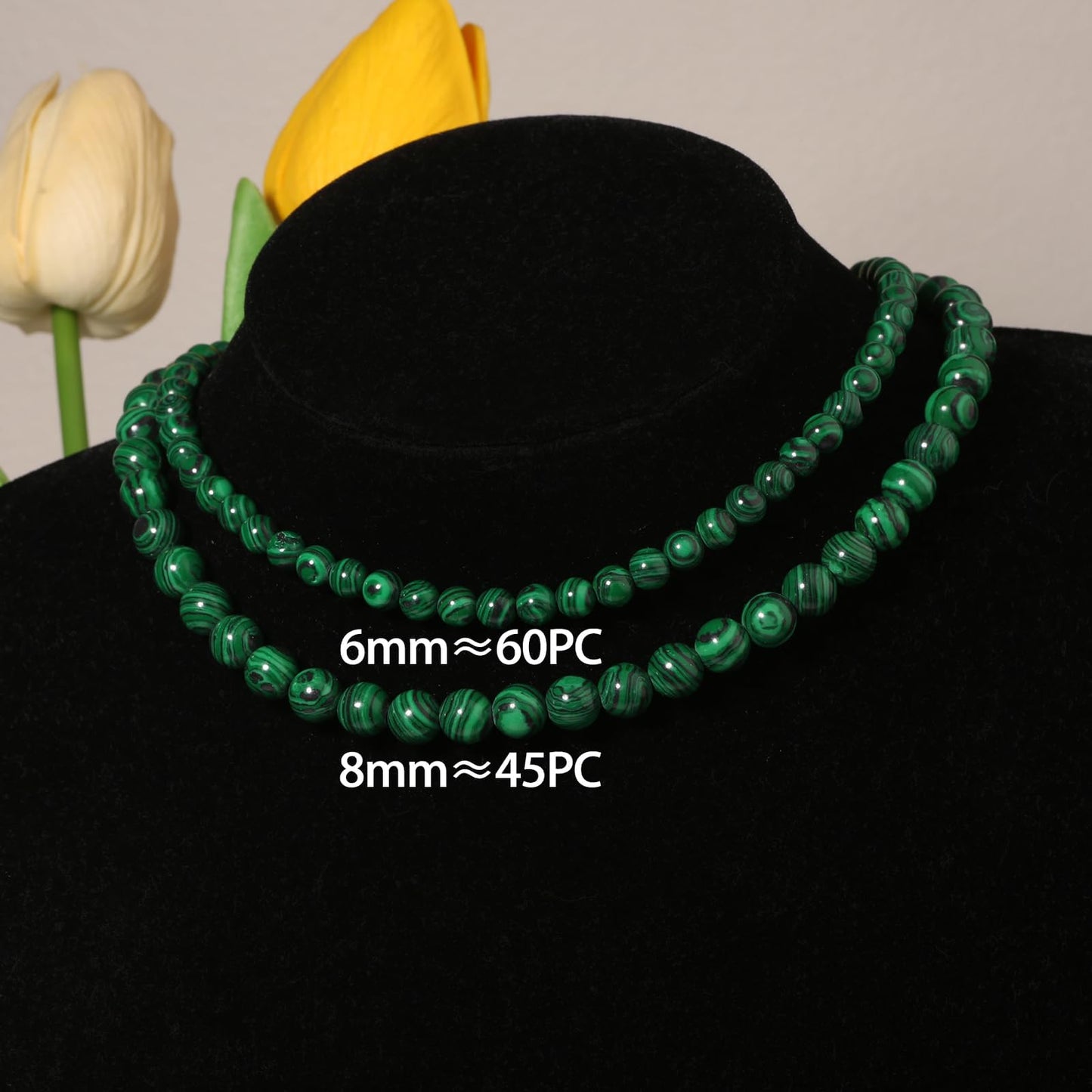 6mm Glossy Malachite Natural Stone Beads Round Loose Beads for Jewelry Making Yochus DIY Beads Bracelet Necklace