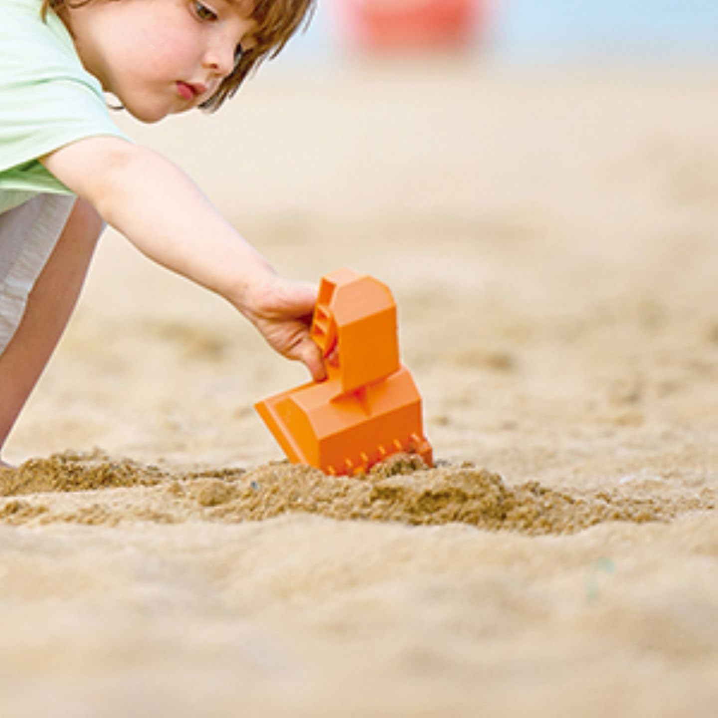 Hape Construction Sand Toy Set | Toy Set with Bucket, Shovel, Cone and Sign, for Children Ages 3+ Years