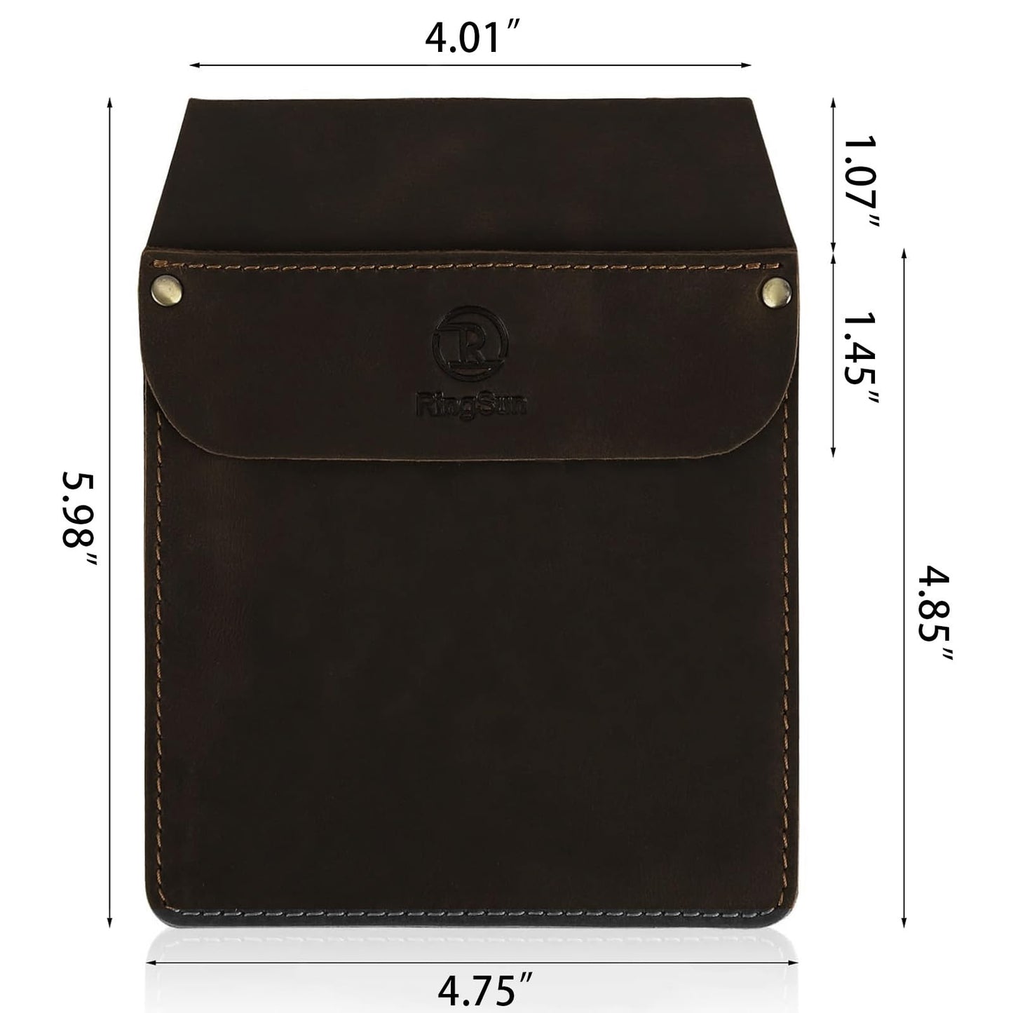 RingSun Genuine Leather Pocket Protector for Men, Durable Pocket Tool Pouch, Jeans Shirts Pocket Protector for Tools Pens