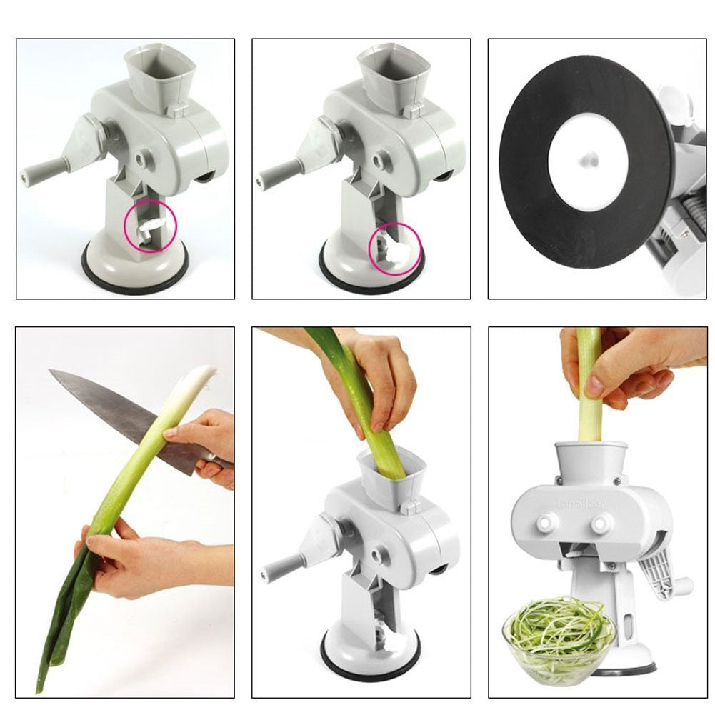 Shallot Roller Green Spring Onion Slicer Shredder + TULGIGS Vegetable Peeler