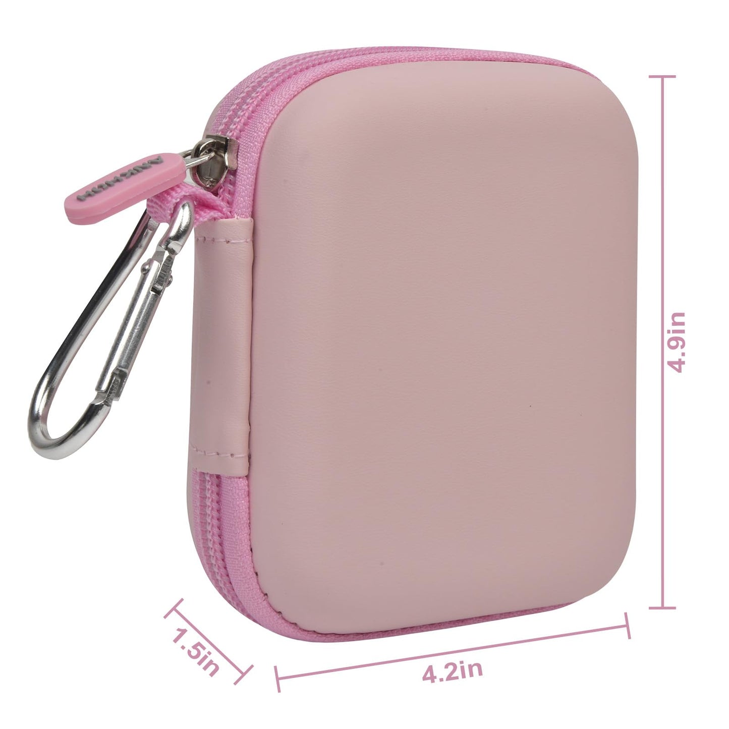 ANKHOH Case for Clutch Pro Portable Charger/iPhone/INIU/podoru/Anker MagGo/Anker Nano Magsafe/TRKOY/Anker 621/ golioklsy Power Bank Travel Storage for Battery Pack, USB Charging Cable(Box Only) Pink