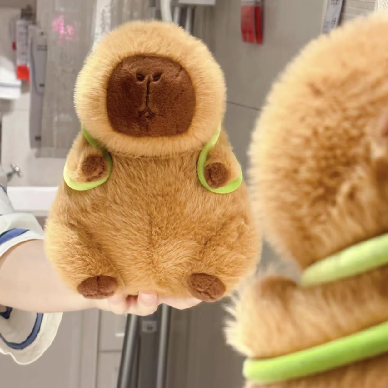 CHDBLOCK Capybara Plush Toy - 9 Inch Cute Capybara Stuffed Animal with Turtle Backpack, Kawaii Capibara Plushie for Kids and Adults