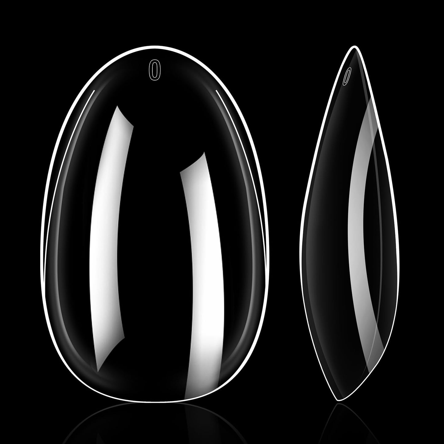 AILLSA Short Oval Round Nails 504PCS Clear Gel Nails Tips Press on False Soft Nails Tip Full Cover Fake Gelly Nails Tips for Nail Extension DIY Home Salon Gift, 10 Sizes Preshaped Nail Tips