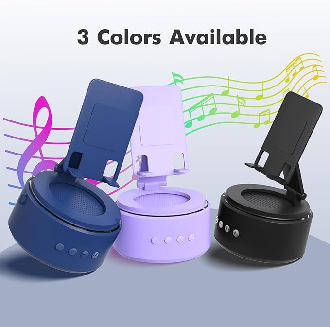 Gifts for Men Dad Him Husband Christmas - Blue Bluetooth Speaker with Phone Stand, Anniversary Birthday Gift for Teen Boy Boyfriend Women, Mens Stocking Stuffers - Ideal for Home/Kitchens/Outdoor/Desk
