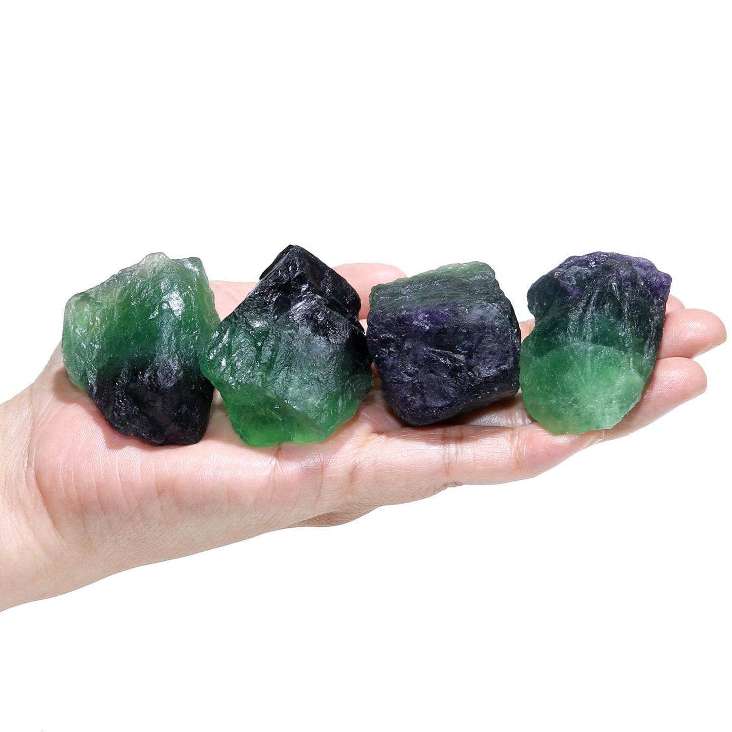 Nvzi Raw Rainbow Fluorite Crystals Bulk, Real Gemstones and Crystals, Rocks and Minerals, Healing Crystals, Quartz Crystals and Healing Stones, Cuarzos Originales De Energia Y Piedras(1LB)