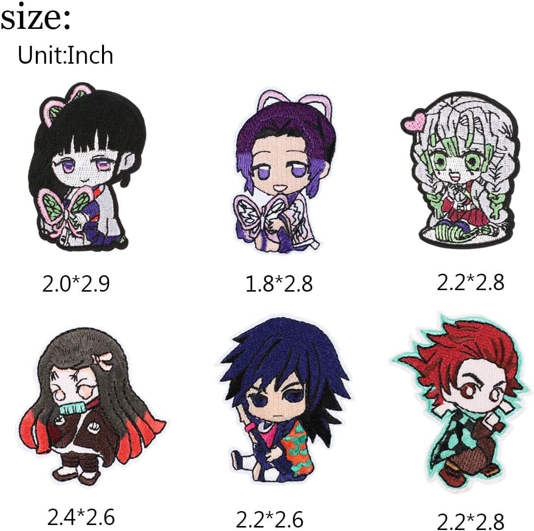 Iron on Patches for Clothing,19 Pieces Iron on Patches Anime Patches Embroidered Iron on Sew on Decorative Applique Patch Patches for DIY Jeans, Jackets, Shirts, Bag, Caps