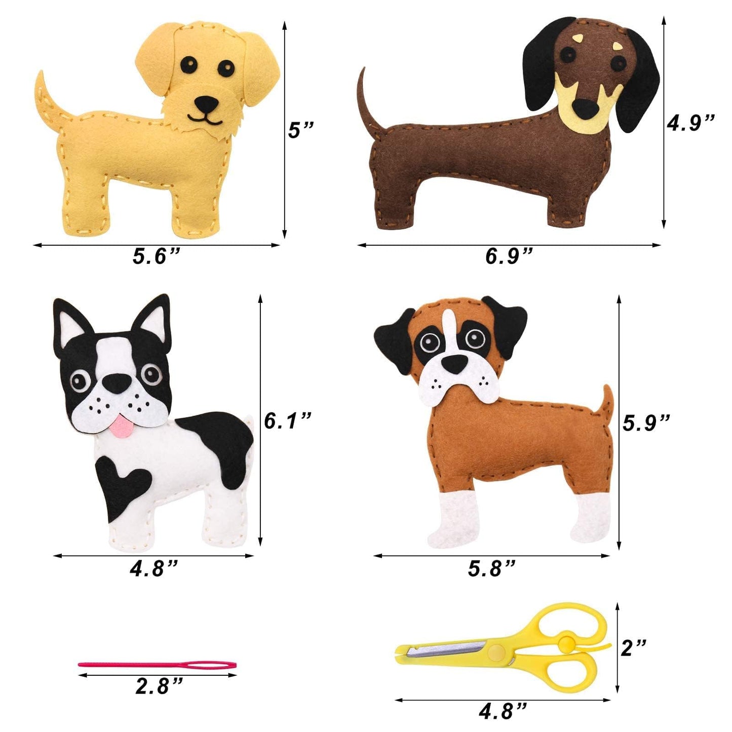 CiyvoLyeen Puppy Sewing Kit for Kids –Fun Plush Toy Sewing for Girls & Boys – DIY Felt Craft Gift Set Ages 7 8 9 10 11 12