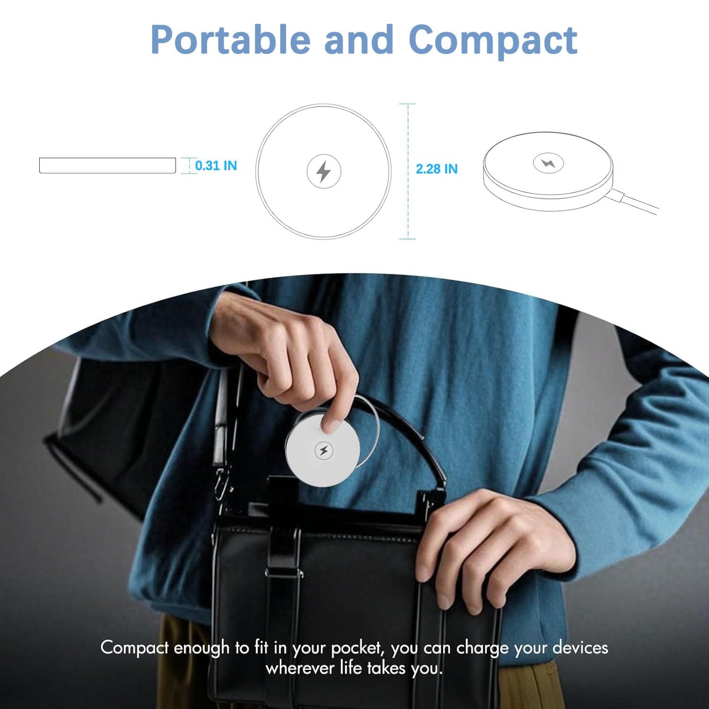【Apple MFi Certified】Magnetic Wireless Charger,2Pack 10FT Apple Mag-safe Charger,Fast MagSafe Charging Wireless iPhone Charge Pad USB C Block Adapter for iPhone 17 Pro Max/17e/Air/16/15/14/13,Air-Pods