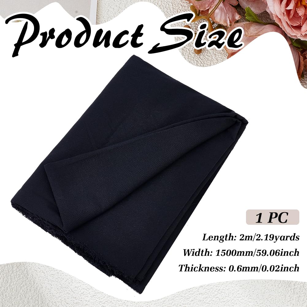 MAYJOYDIY Black Canvas Fabric 2.2 Yards x 59 Inch (8oz) Duck Canvas Cloth with Large Size Polyestercotton Sewing Material for Painting Sewing Crafts Bag Backing Covers Handmade Home Decor