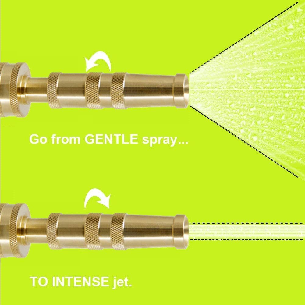 Twinkle Star Heavy-Duty Brass Adjustable Twist Hose Nozzle, 2 Pack, TWIS3432